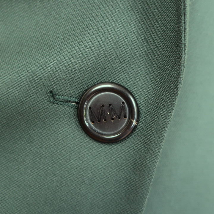 Marina Moscone Slim Boyfriend Blazer Forest Green Virgin Wool Size US 0 NEW