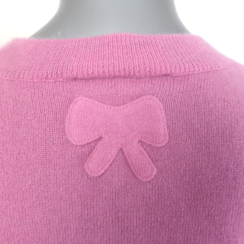 LoveShackFancy Cropped Cashmere Crewneck Sweater Pink Size Extra Small