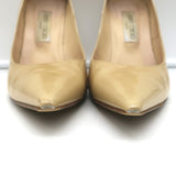 Jimmy Choo Abel Pumps Beige Patent Leather Size 40.5 Pointed Toe Heels