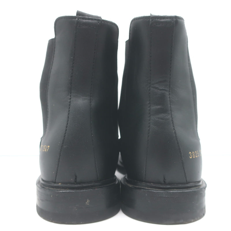 Woman by Common Projects Chelsea Boots Black Leather Size 37 Flat Ankle Boots