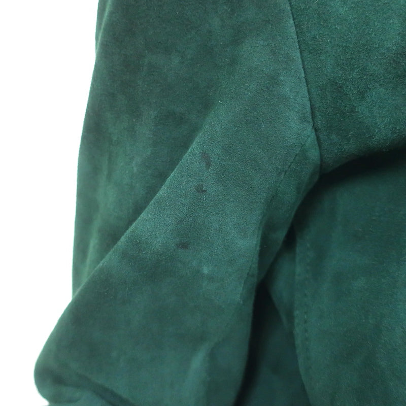 Sandro Suede Bomber Jacket Green Size 1