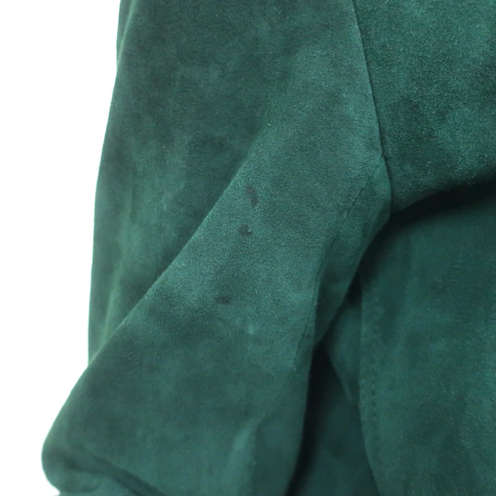 Sandro Suede Bomber Jacket Green Size 1