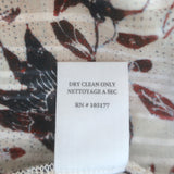 Ulla Johnson Asmara Top Cream Printed Cotton-Blend Size 6 Flutter Sleeve Blouse