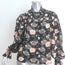 Ulla Johnson Dionne Long Sleeve Blouse Black Floral Print Cotton-Blend Size 4