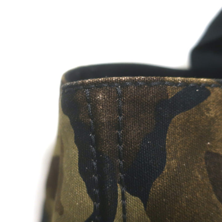 Prada Large Canapa Camo Tote Bag Army Green Canvas