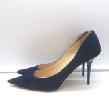 Jimmy Choo Abel Pumps Navy Suede Size 39 Pointed Toe Heels