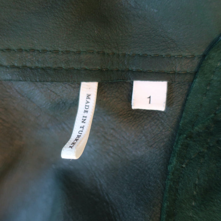 Sandro Suede Bomber Jacket Green Size 1