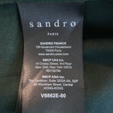 Sandro Suede Bomber Jacket Green Size 1