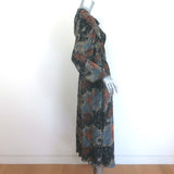Ulla Johnson Rouen Tie-Neck Midi Dress Azure Paisley Print Silk Size 2