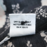 Ulla Johnson Dionne Long Sleeve Blouse Black Floral Print Cotton-Blend Size 4