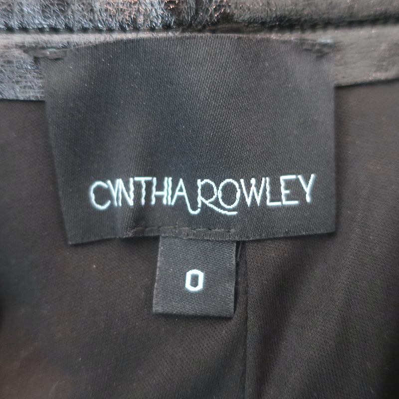 Cynthia Rowley Racer Side-Stripe Faux Leather Bell Bottom Pants Black Size 0