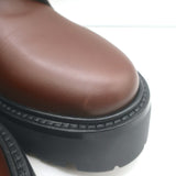 Celine Bulky Lace-Up Combat Boots Dark Brown Leather Size 37 NEW