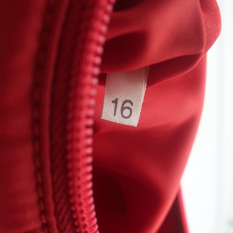 Prada Tessuto Nylon Mini Hobo Red Shoulder Bag