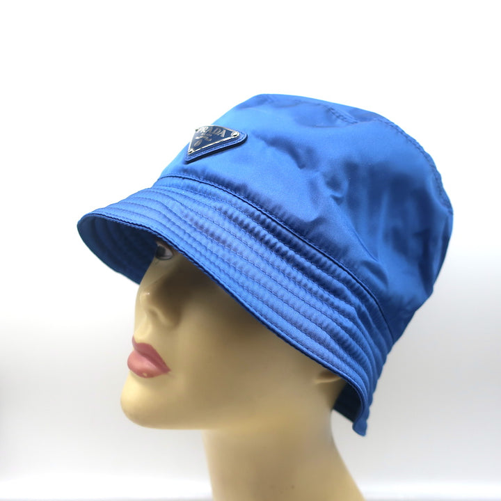 Prada Re-Nylon Bucket Hat Blue Size Large