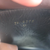 Celine Bulky Lace-Up Combat Boots Dark Brown Leather Size 37 NEW