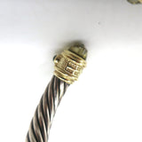 David Yurman Renaissance Cabochon Cuff Bracelet Sterling Silver & 14k Gold