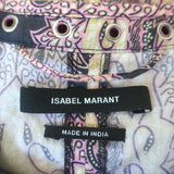 Isabel Marant Xanity Ruffled Mini Dress Pink/Multi Printed Cotton Size 38