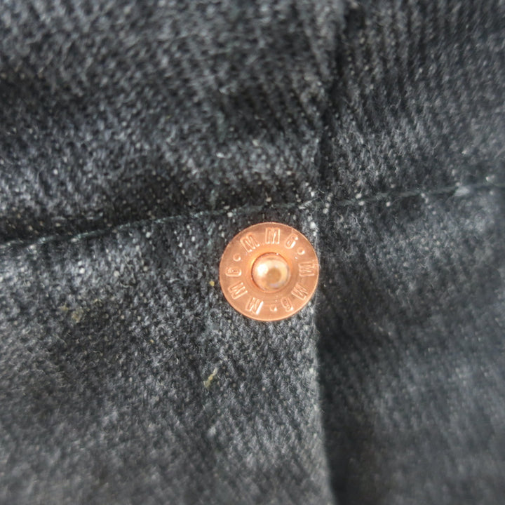 MM6 Maison Margiela High Rise Paneled Barrel-Leg Jeans Black Size 24