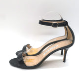 Manolo Blahnik Chaos Ankle Strap Sandals Black Patent Leather Size 38.5