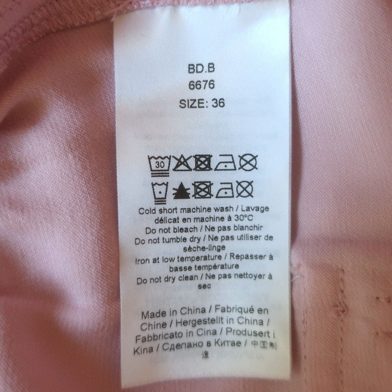 GANNI Washed Satin Cargo Pants Bleached Mauve Size 36 NEW