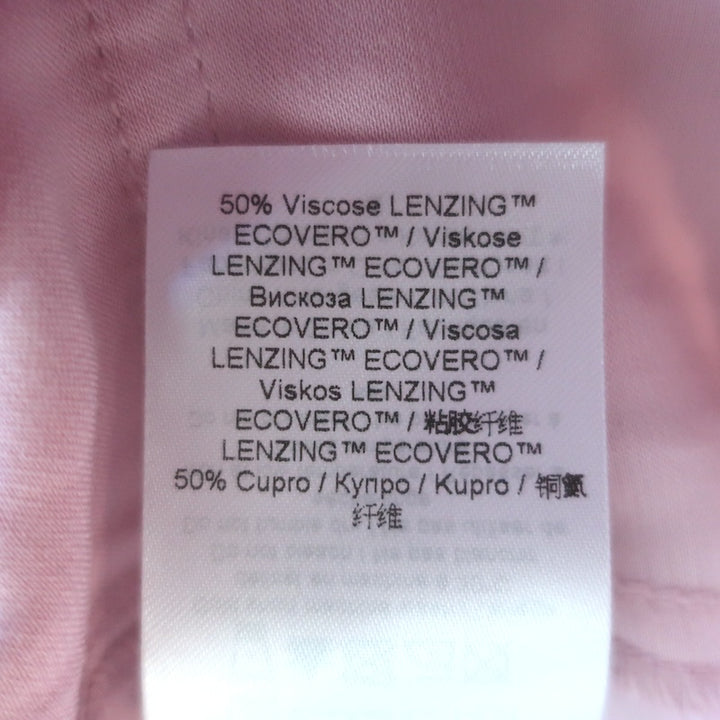 GANNI Washed Satin Cargo Pants Bleached Mauve Size 36 NEW