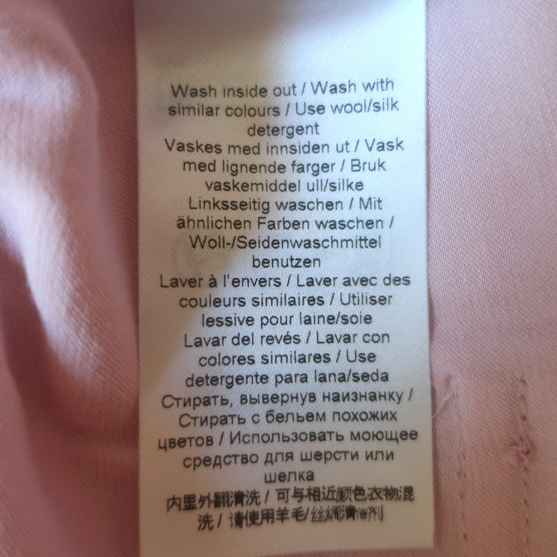 GANNI Washed Satin Cargo Pants Bleached Mauve Size 36 NEW