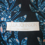 Ulla Johnson Nerissa Long Sleeve Mini Dress Blue Printed Cotton-Blend Size Small
