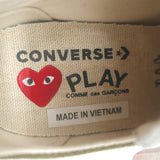 Comme des Garcons PLAY x Converse Chuck 70 Multi Heart Sneakers Olive Size 6 NEW