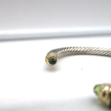 David Yurman Cable Classics Bracelet Sterling Silver with Peridot & 14k Gold