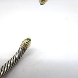David Yurman Cable Classics Bracelet Sterling Silver with Peridot & 14k Gold