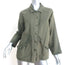 THE GREAT Tulip Jacket Army Green Linen-Cotton Size 1