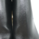 Celine Slingback Espadrille Wedge Sandals Black Leather Size 37 Open Toe Heels