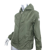 Moncler Gradignan Hooded Windbreaker Jacket Green Youth Size 14