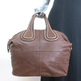Givenchy Medium Studded Nightingale Bag Brown Leather Satchel