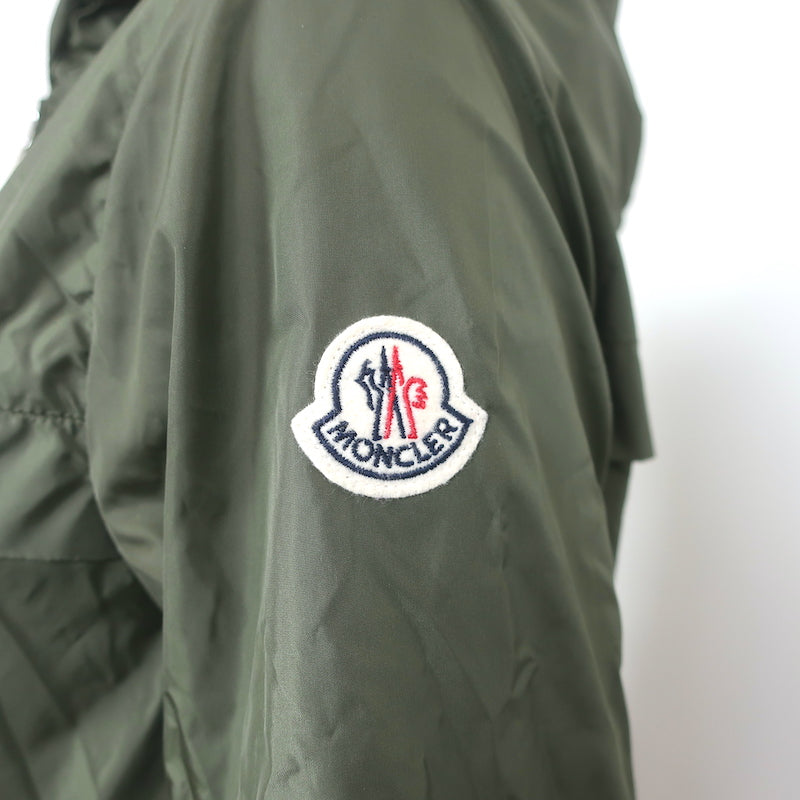 Moncler Gradignan Hooded Windbreaker Jacket Green Youth Size 14