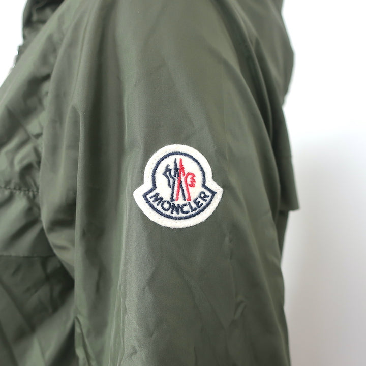 Moncler Gradignan Hooded Windbreaker Jacket Green Youth Size 14