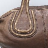 Givenchy Medium Studded Nightingale Bag Brown Leather Satchel