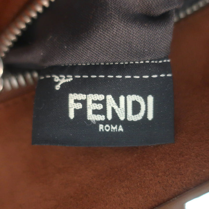 Fendi Large Peekaboo Whipstitch Satchel Brown Leather Shoulder Bag