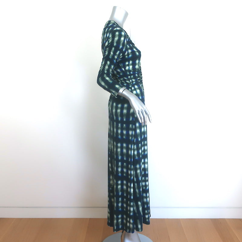 Proenza Schouler White Label Natalee Tie Dye Midi Dress Navy Jersey Size Medium