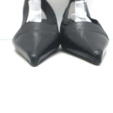 Toteme Slingback Pumps Black Leather Size 38 Pointed Toe Heels