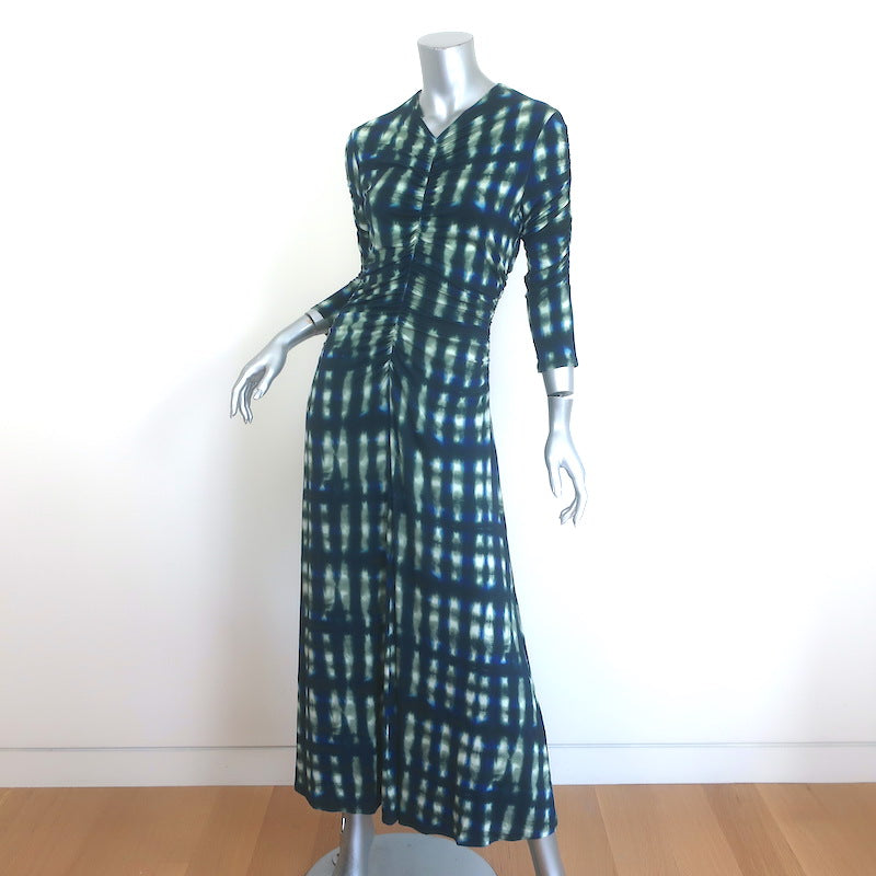 Proenza Schouler White Label Natalee Tie Dye Midi Dress Navy Jersey Size Medium