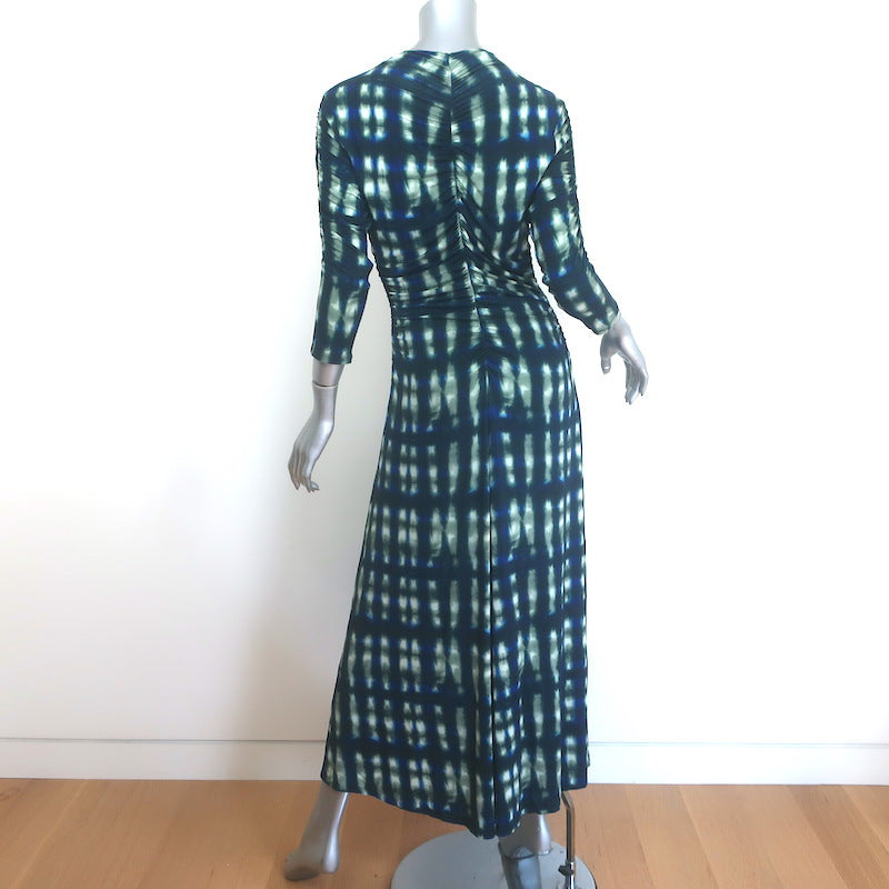 Proenza Schouler White Label Natalee Tie Dye Midi Dress Navy Jersey Size Medium