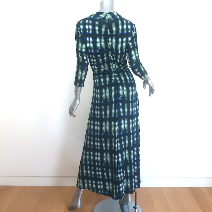 Proenza Schouler White Label Natalee Tie Dye Midi Dress Navy Jersey Size Medium
