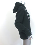 Gucci Logo Hoodie Sweatshirt Black Size Small Oversize Pullover