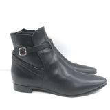 Prada Jodhpur Ankle Boots Black Leather Size 37