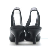 Toteme Slingback Pumps Black Leather Size 38 Pointed Toe Heels