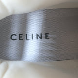 Celine CT-02 Scratch Sneakers Star Print Metallic Silver Leather Size 37
