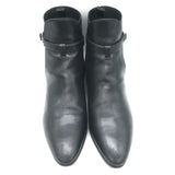 Prada Jodhpur Ankle Boots Black Leather Size 37