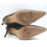 Manolo Blahnik Karo Studded Buckle Boots Black Nubuck Leather Size 39.5