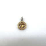 David Yurman Cerise Citrine & Sapphire Round Pendant Sterling Silver